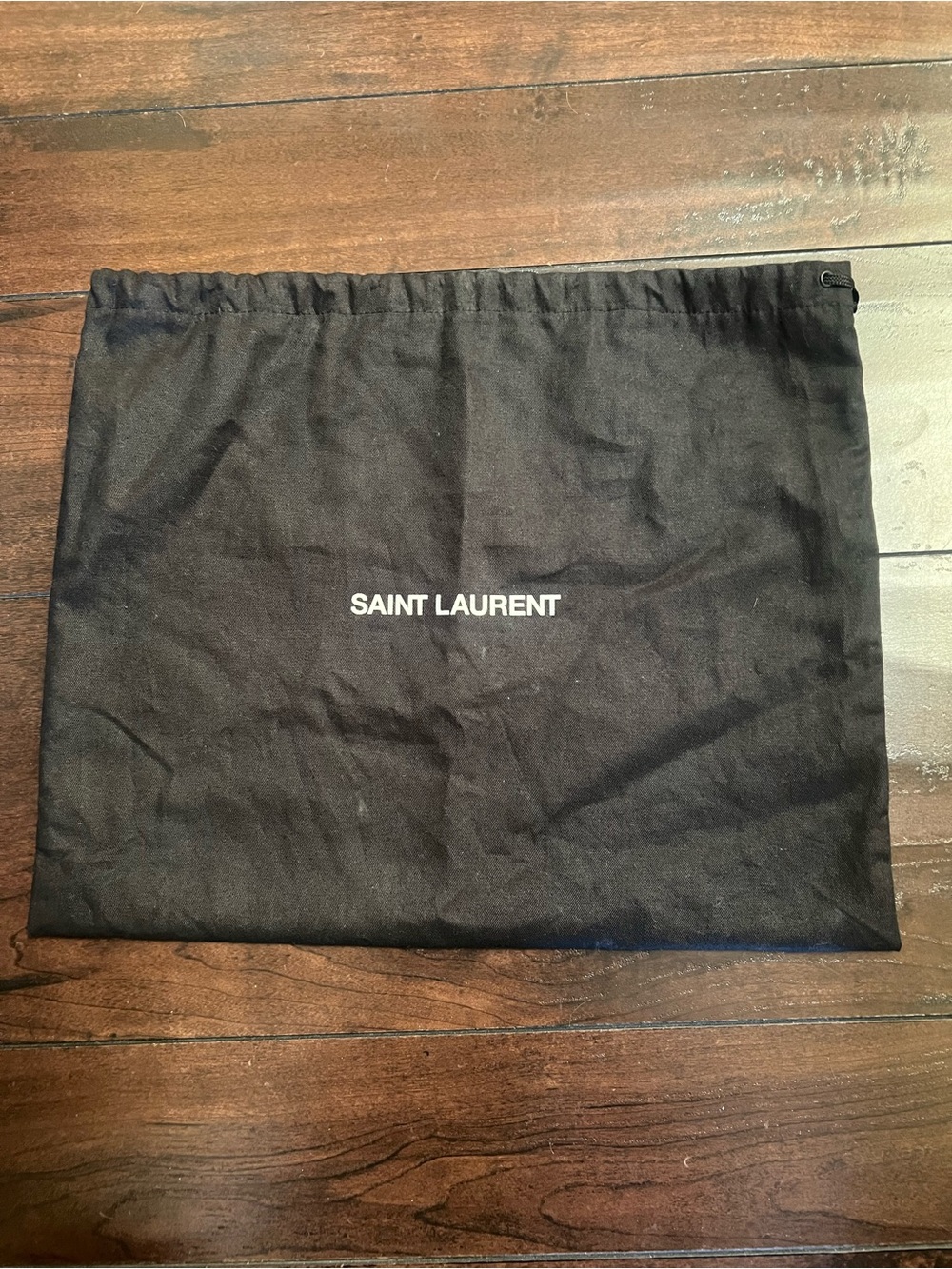 Saint Laurent Black Drawstring Logo Dust Bag